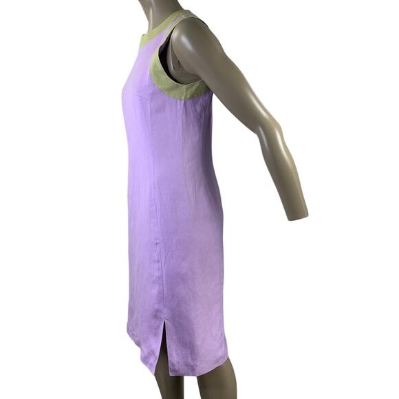 Harve Benard Vintage Linen Blend Sleeveless Sheath Pencil Dress Size 6 Lilac - Picture 3 of 14